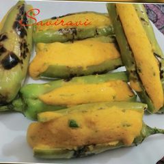 Stuffed Chilli Dokla A picture of Stuffed Chilli Dokla.
