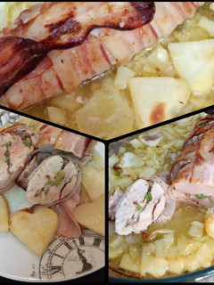 Una foto de Solomillo de cerdo relleno al horno