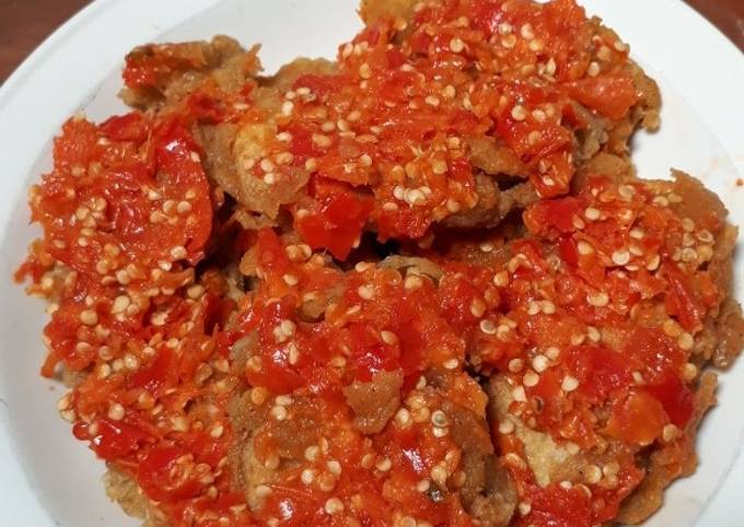 Resep Telur geprek crispy Anti Gagal