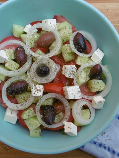 A picture of Traditional Greek Salad (Choriatiki Salata).