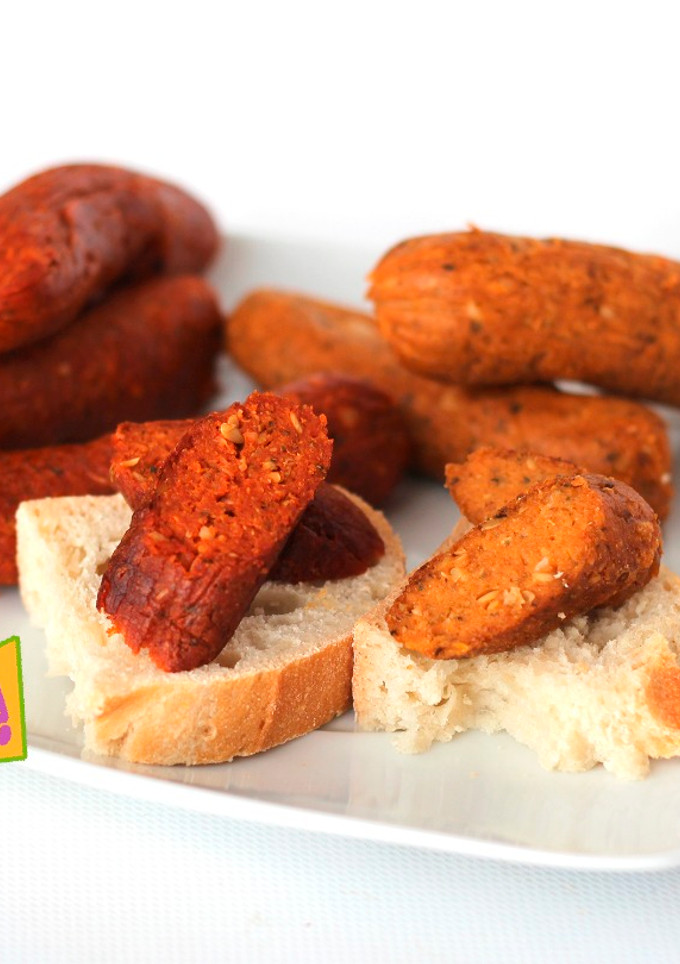 Una foto de Chorizos Veganos