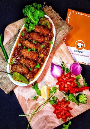 A picture of Seekh Kabab In Tomato Gravy..