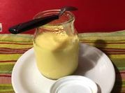 Una foto de postre light de vainilla