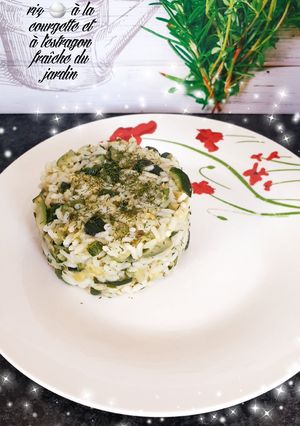 Une photo de Riz Courgette à l'estragon fraîche du jardin 😋