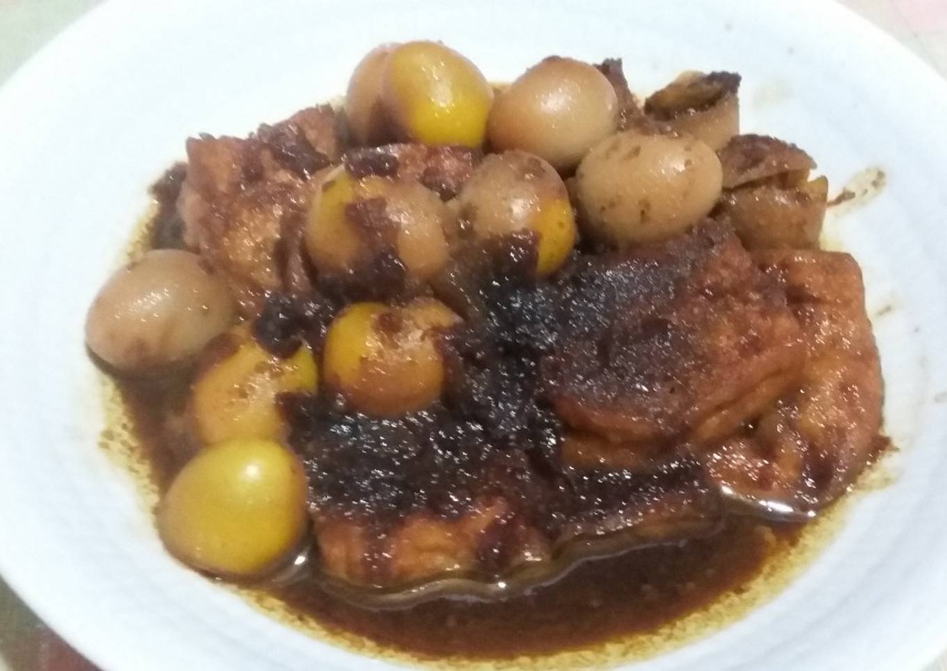 Semur Tahu dan Telur Puyuh