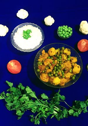 A picture of Cauliflower Peas Curry.