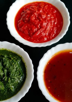 A picture of Spicy Indian Chutney Which Will Go With All Your Snacks - Nachos, Papri Chat, Pani Puri, Fritters.