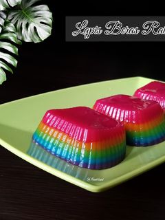 Foto resep Lapis Beras Rainbow