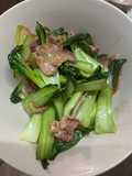 ผักกวางตุ้งผัดเบค่อน เมนู #เคลียร์ตู้เย็น ก่อนเที่ยวปีใหม่