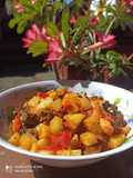 Potato Sambal With Chicken Liver and Gizzard