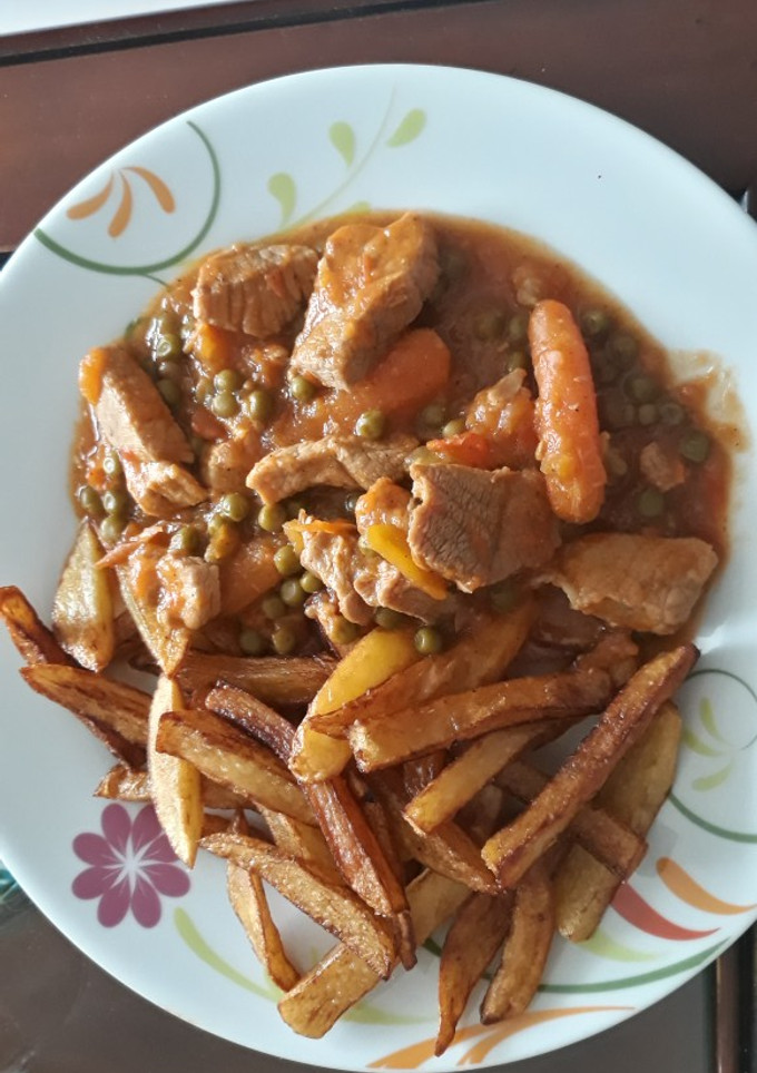 Una foto de Carne de lomo de cerdo en salsa