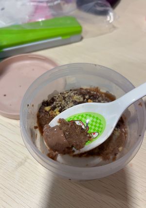 A picture of Chocolate protein ice cream.