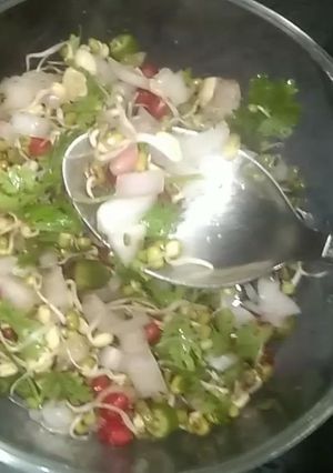 A picture of Sprout Green Moong Dal Salad.