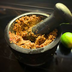 Thai Red Curry Paste(Can be made in a processor too!) A picture of Thai Red Curry Paste(Can be made in a processor too!).