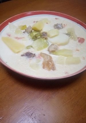صورة لوصفة كسكس بالحليب والقديد 😋