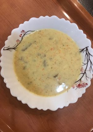صورة لوصفة شوربة الفطر بالكريمة 💕