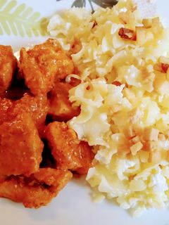 Harcsa paprikás túrós csuszával recept fotója
