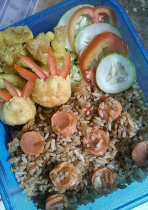 Foto resep Nasi Goreng with Tahu bulat dan Jamur Crispy