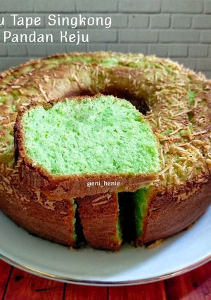Foto resep 285. Bolu Tape Singkong Pandan Keju Otang