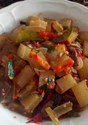 Foto resep Oseng mercon kikil pedas