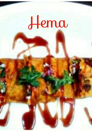 A picture of Stuffed paneer besan chilla.