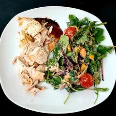 A picture of My Sweet Chilli Marinated whole Chicken with Salad.