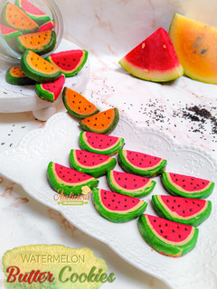 Foto resep Watermelon Butter Cookies