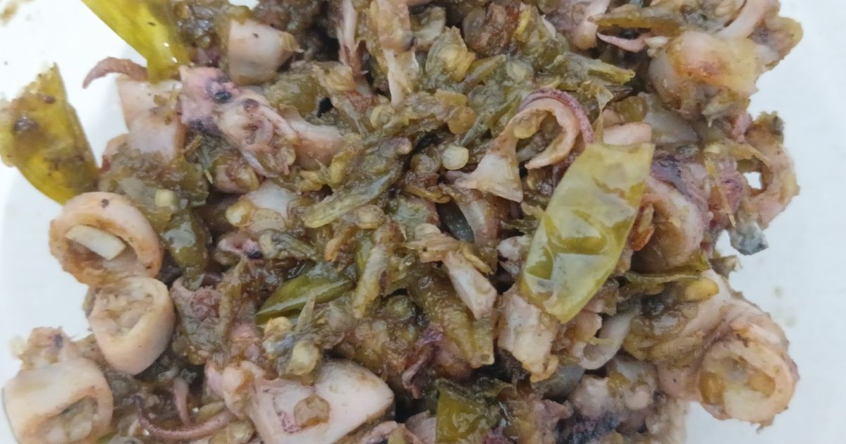 Baby Cumi Sambal Hijau (Eat Clean)