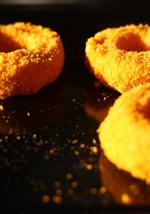 A picture of Mozzarella Onion Rings.