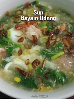 Foto resep Sup Jagung Bayam Udang