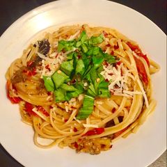 A picture of Spicy Eggplant Pasta.