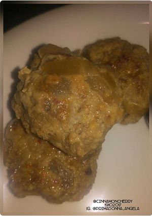 A picture of Burger Patties with Caramelized Onion.