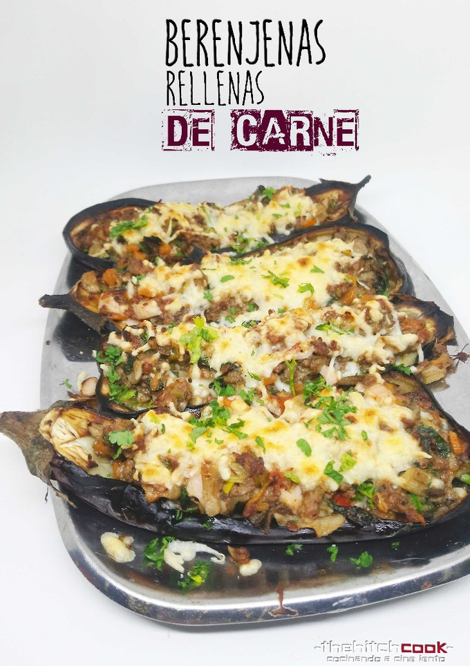 Una foto de Berenjenas rellenas de carne