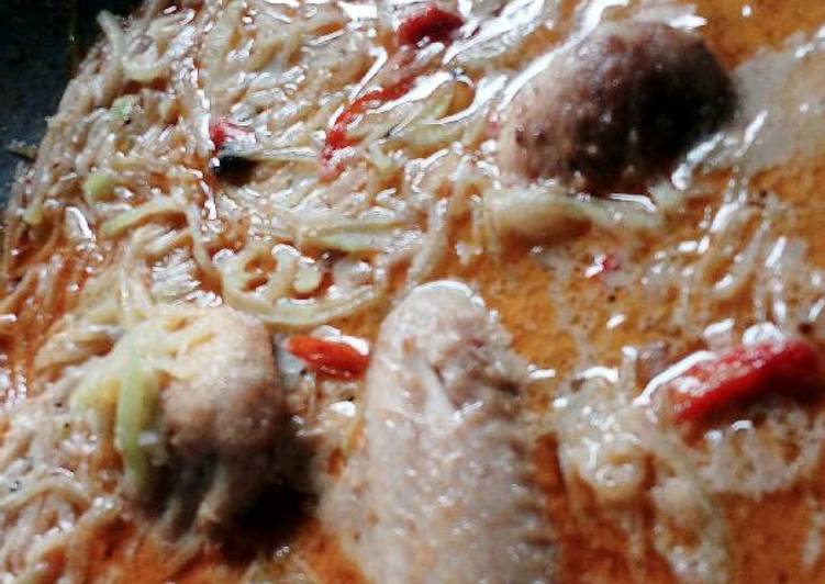 Sambal goreng ayam & labu siam