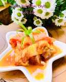 Ăn dặm- đậu hủ dồn thịt sốt cà