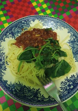 Foto resep Spaghetti bayam sederhana