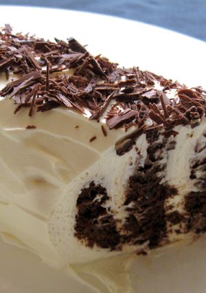 A picture of Choc Ripple Log Cake.