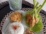 Sate Lilit Ayam dan Sambal Matah