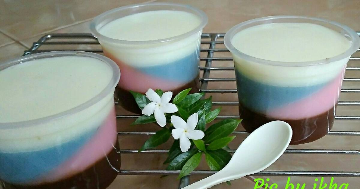 7 resep puding pop ice pelangi enak dan mudah Cookpad