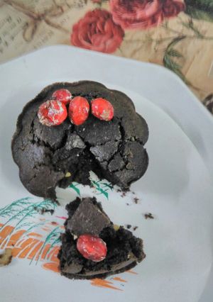 A picture of Eggless chocolate brownie.