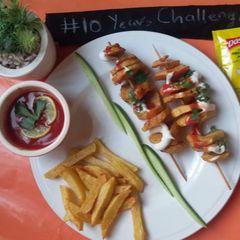 A picture of Spiral fries#fastfood competition.