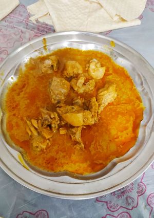 عکسی از دستور خورشت مرغ زغالی