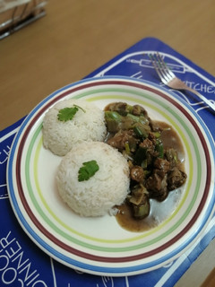 Una foto de Carne Mongoliana