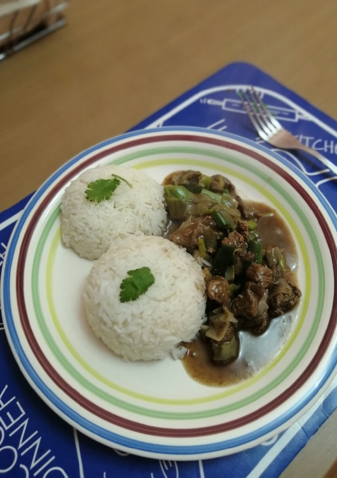 Una foto de Carne Mongoliana