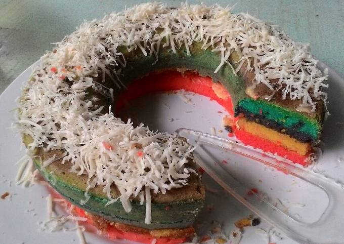 Rainbow Cake panggang🍰🎂