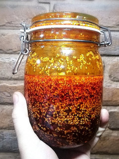 Una foto de Aceite de chile picante