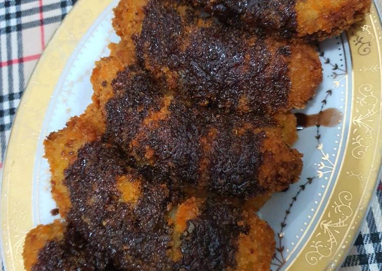 Resep Mudah 110. Pisang Crispy Saos Coklat Enak Sempurna