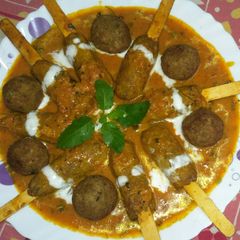 Kamalkakdi chaap curry A picture of Kamalkakdi chaap curry.