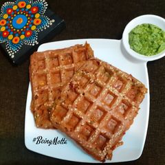 A picture of Bhajani Veggies Waffles.