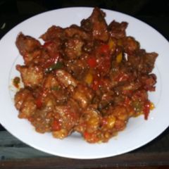A picture of Fried beef meat.